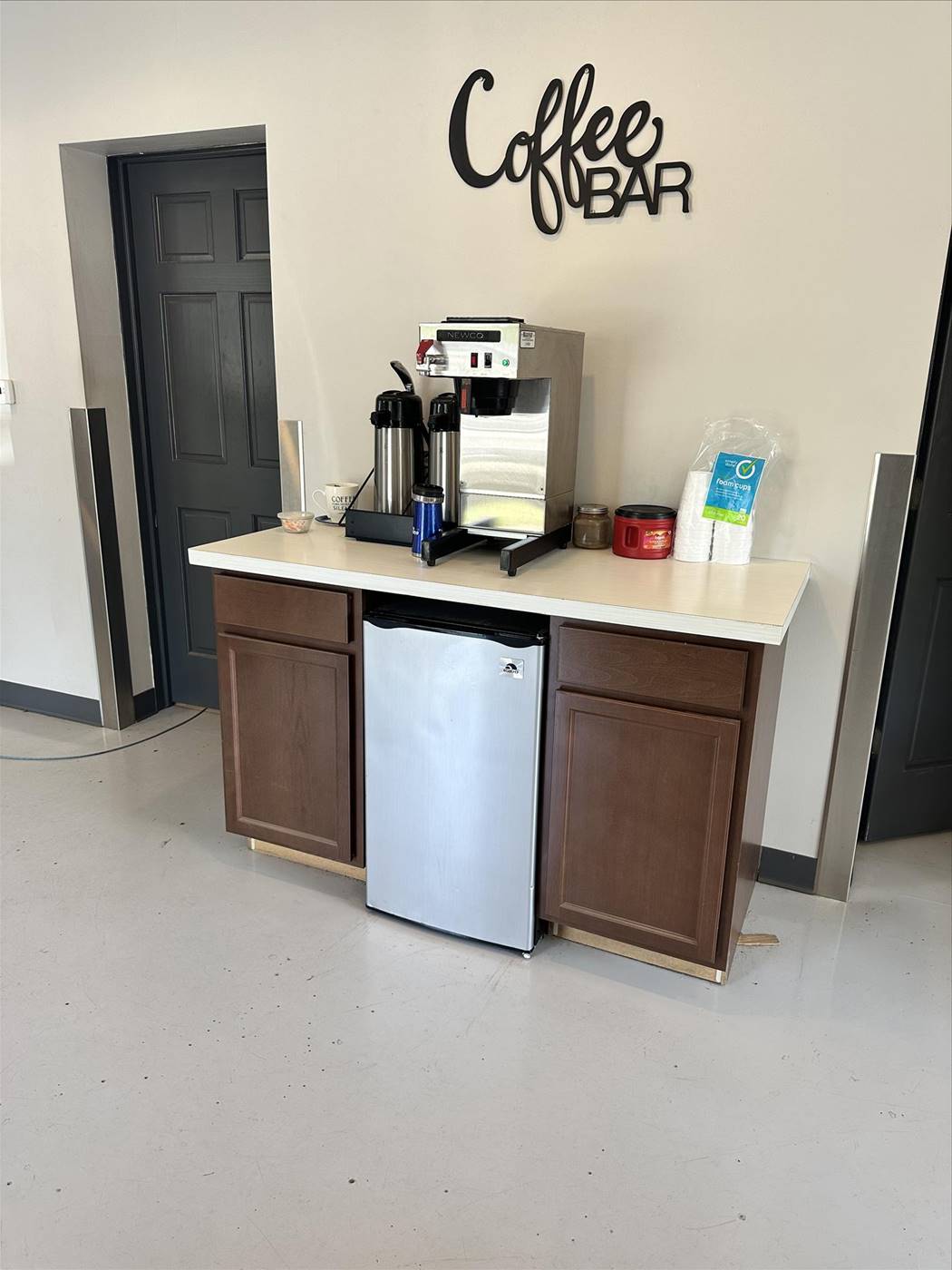 Coffee bar and refreshment station at Corner FS